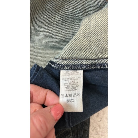 DKNY Denim Jeans with Button Detail Dark Wash Casual Pants women's‎ size 12 - Picture 6 of 9